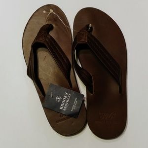 Brooks Brothers Leather Bottle Opener Flip Flops